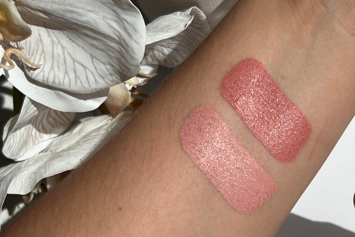 Cheek Love Set blush stick duo shown together