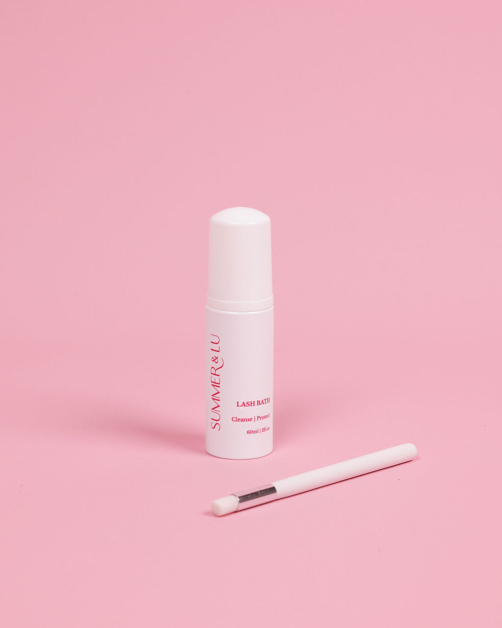How to use Lash Bath cleanser with brush to gently remove dirt and makeup from lashes
